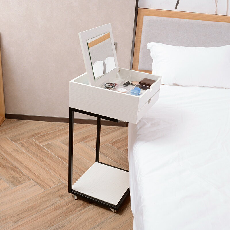 北歐化妝桌小迷單人40cm創意多功能可移動翻蓋臥室梳妝臺