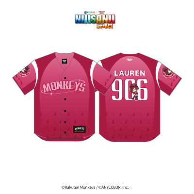 2026 樂天 x NIJISANJI 聯名球衣 #LAUREN IROAS (紅)
