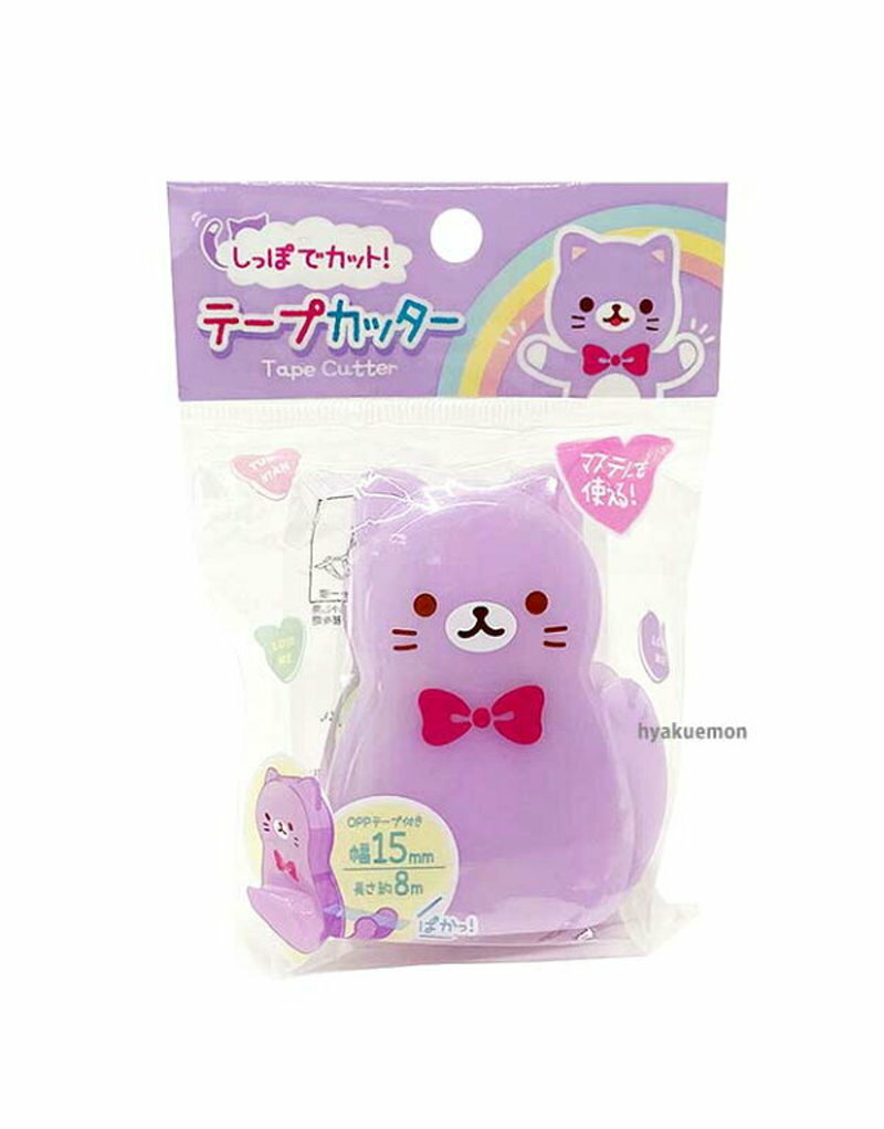 日本 貓咪膠帶台 膠帶切割 辦公室療癒小物 文具 事務用品＊夏日微風＊