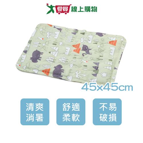 熊圓冰涼墊 45x45cm 涼感 降溫 柔軟 舒適 散熱 消暑 涼墊 枕墊【愛買】