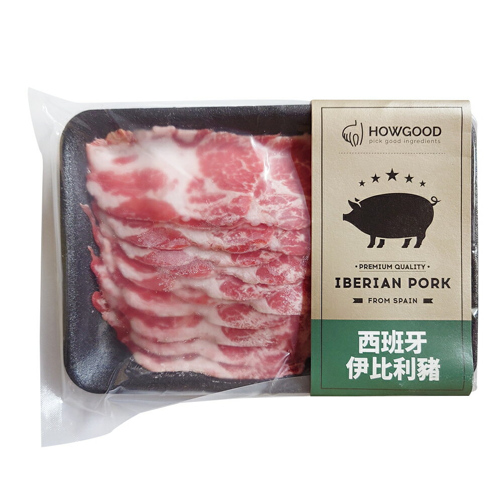 【HOWGOOD】西班牙伊比利豬梅花火鍋片(150g/盒) #冷凍運送