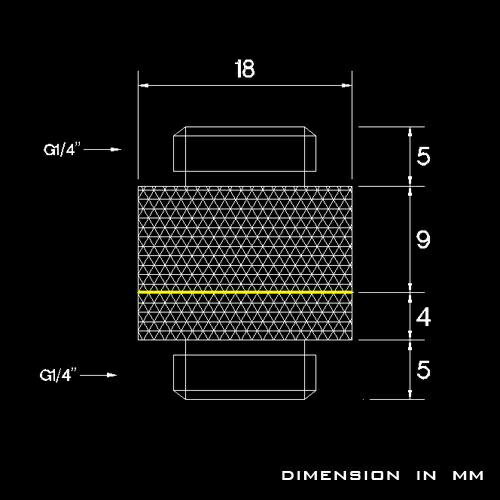 G1/4" 雙外牙旋轉接頭 / 旋轉對絲接頭 / 對接接頭-銀色 黑色 白色 4
