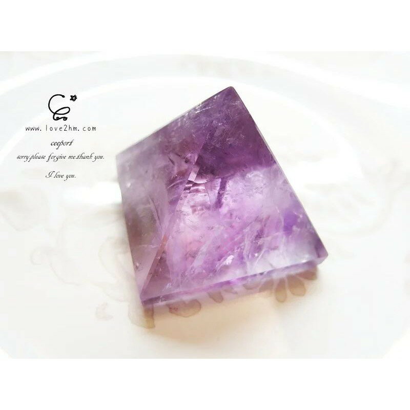 紫水晶-金字塔D/紫水晶 /水晶飾品/ [晶晶工坊-love2hm]
