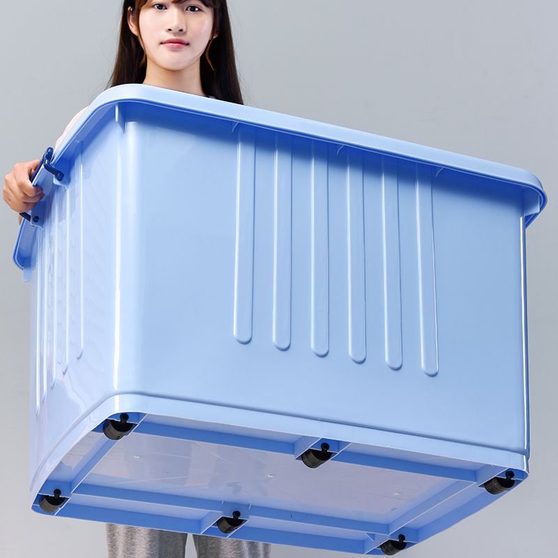 加厚收納箱特大號帶輪移動整理箱方形衣服玩具滑輪塑料儲物周轉箱