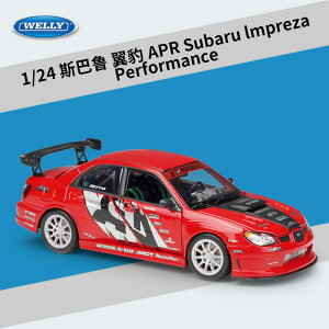 WELLY1:24斯巴魯翼豹APR Subaru lmpreza Performance合金車模型