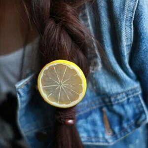 蒐藏家-韓國流行超可愛水果造型髮圈 檸檬 蘋果 西瓜 髮繩 髮飾 綁髮帶