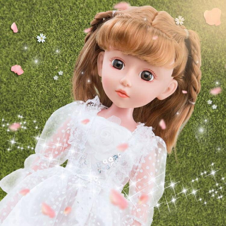 芭比娃娃套裝女孩玩具會說話的仿真婚紗公主洋娃娃超大生日禮物 交換禮物