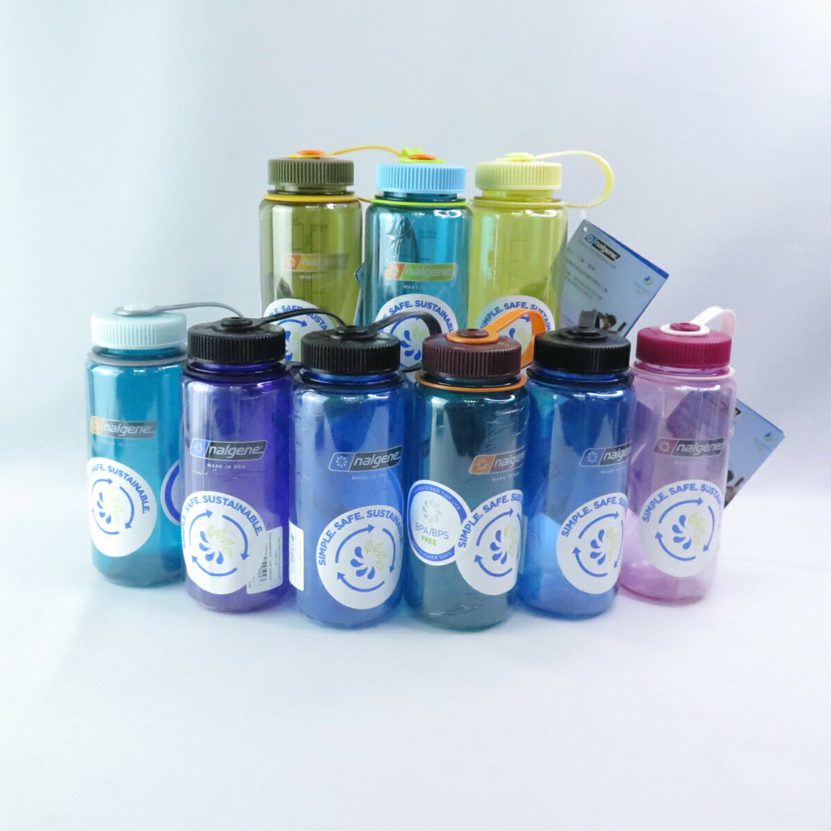 Nalgene 美國專業水壺 寬嘴水壺 500cc Tritan瓶身 2020-682021 多色 送水瓶刷