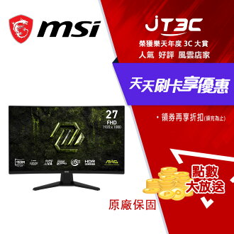MSI 微星MAG 274CF E20 曲面電競螢幕 (27型/FHD/200Hz/0.5ms/VA/HDMI) MSI 微星MAG 274CF E20 曲面電競螢幕 (27型/FHD/200Hz/0.5ms/VA/HDMI)-JT3C-3C特惠商品
