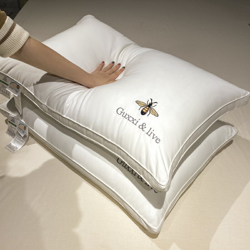 全棉抗菌枕頭枕芯單個裝男夏季不變形不塌陷酒店高枕單人宿舍一只
