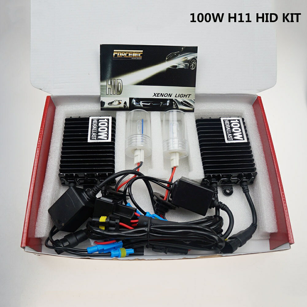 熱款 HID汽車大燈改裝 超高亮高聚光 遠近光燈 H11 100W