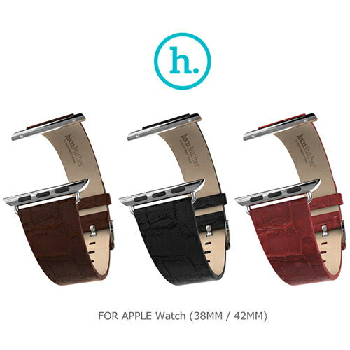 HOCO Apple Watch 38mm 優尚皮錶帶 - 竹節款 紅色 【出清】【APP下單4%點數回饋】