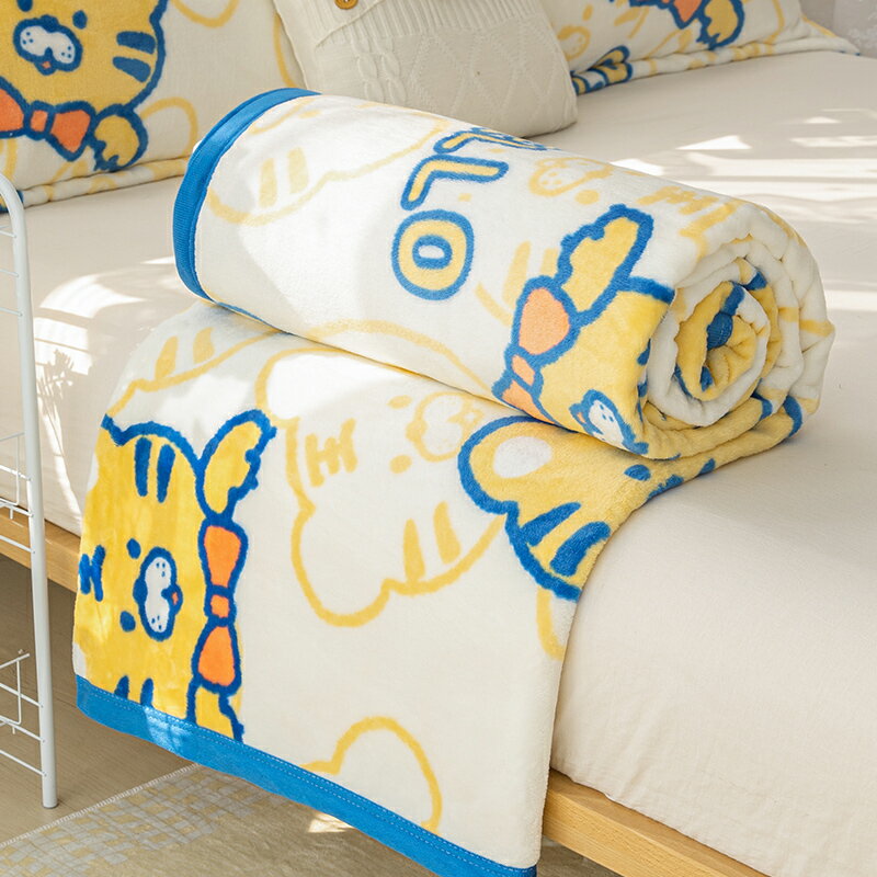 夏季珊瑚絨毛毯鋪床單小被子法蘭牛奶絨單人辦公室午睡薄款蓋毯子