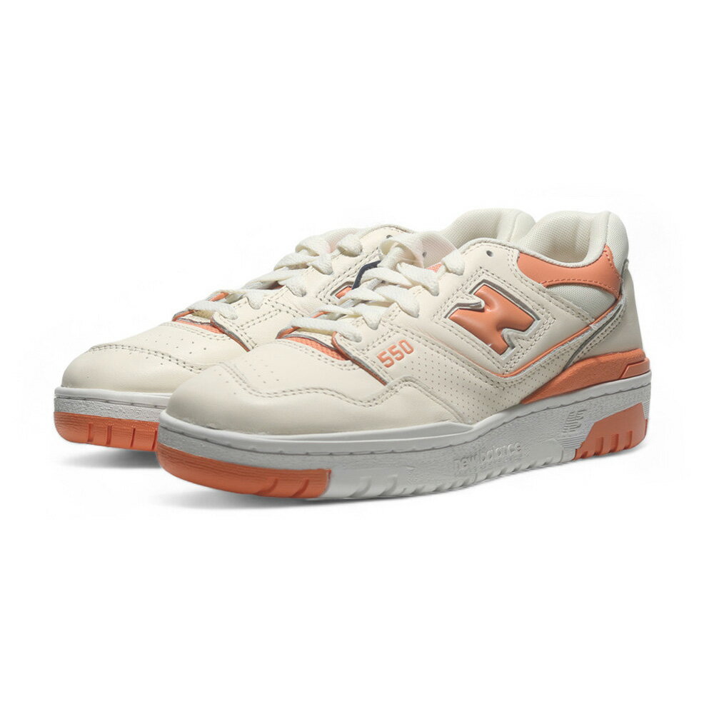 【滿千折百】NEW BALANCE 休閒鞋 NB 550 米色 橘 皮革 復古鞋 女 BBW550AJ