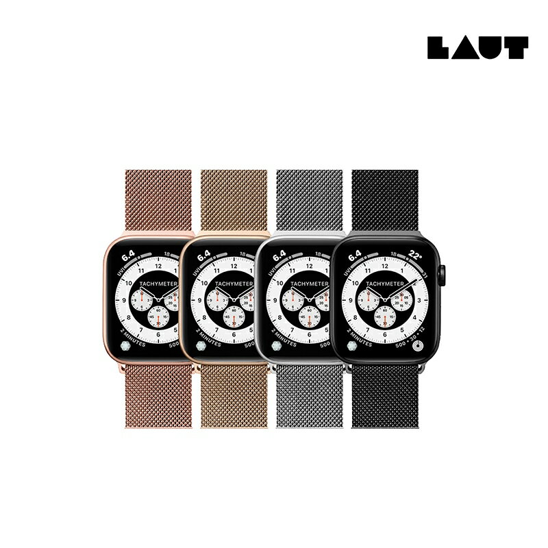 LAUT 萊德 不鏽鋼 磁吸 米蘭 錶帶 S9 Apple Watch 38 40 41 42 44 45 49 mm