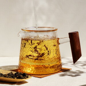 鎚紋木玻璃濾茶壺(400ml)|波光瀲灩|質樸自然的和風設計