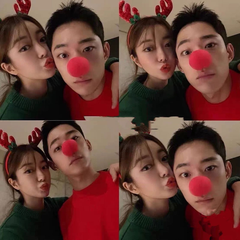 ANNAS 紅鼻子 韓國網紅聖誕穿搭 聖誕老公公鼻子 小丑紅鼻子 聖誕老人鼻子 聖誕裝扮 聖誕節