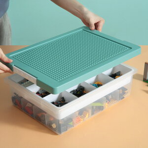 大號玩具收納盒兒童積木樂高收納箱透明帶蓋儲物整理箱