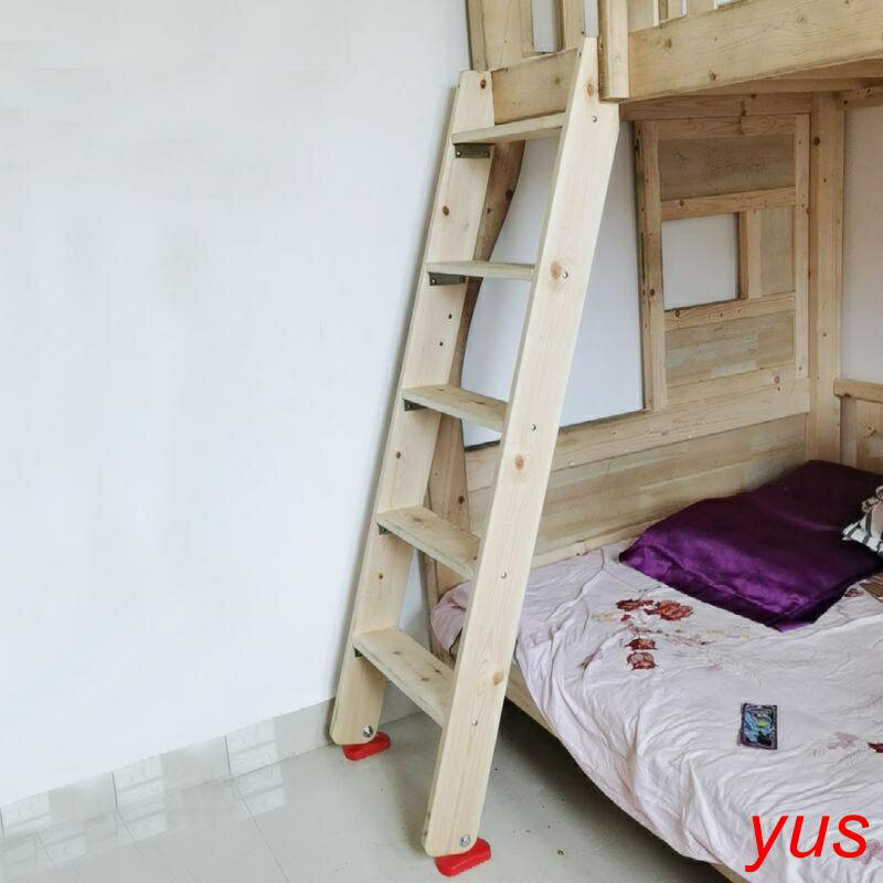 開發票 便攜式家用室內外閣樓實木質制上下鋪兒童子母床梯子簡易小直梯子