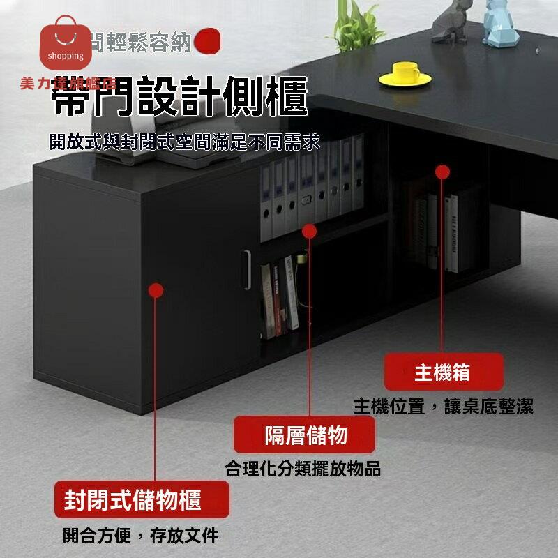 辦公桌椅 辦公桌 電腦桌 老板桌 萬合晶辦公桌椅組合大板桌辦公室簡約現代經理總裁單人辦公室桌子 八折下殺 特價出 可開發票