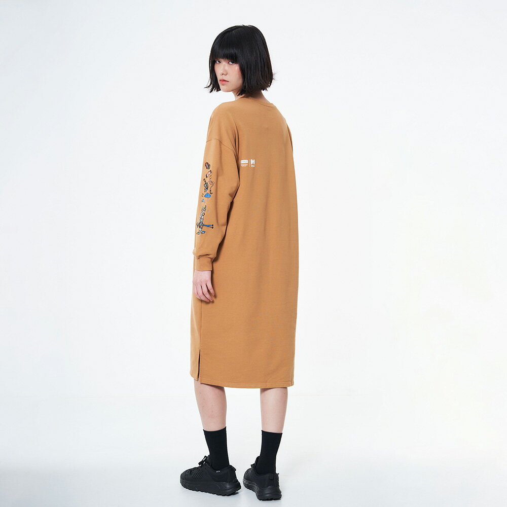女露營道具長版大學T恤-深咖啡【5th STREET】【APP下單享4%點數】 3