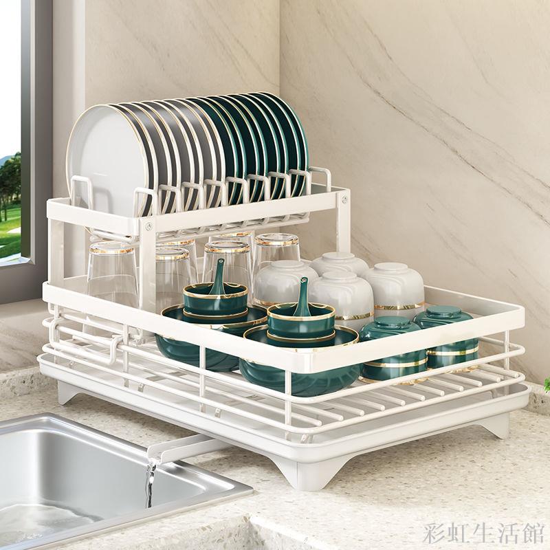 廚房碗架瀝水架自動卸水碗柜置物架臺面多功能放碗盤碗碟收納神器