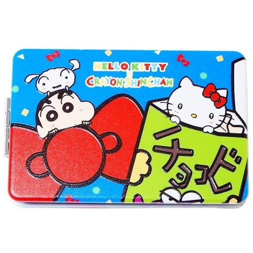 大賀屋 日貨 HELLO KITTY 蠟筆小新 長鏡 鏡子 彩妝鏡 化妝鏡 放大鏡 摺疊鏡 正版 J00040212
