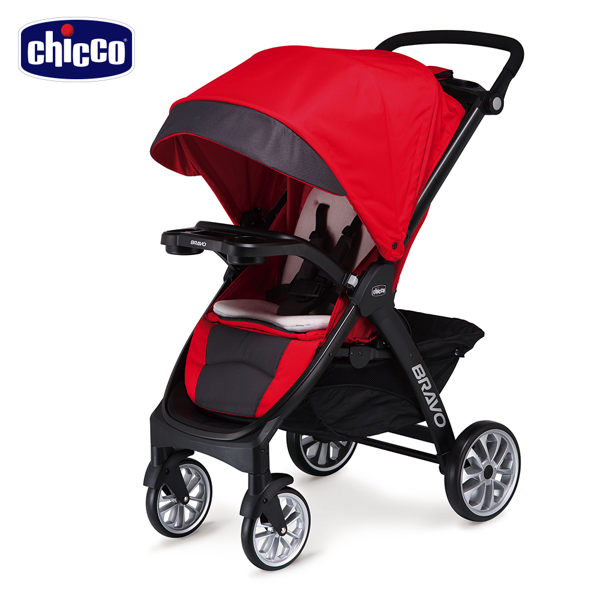 Chicco Bravo 極致完美手推車限定款(絕美紅)贈把手護套+多功能推車置物包+推車掛勾★衛立兒生活館★