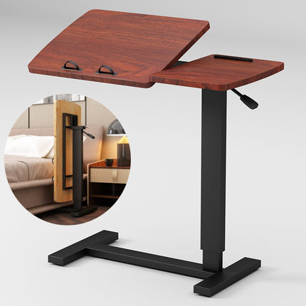 床上電腦桌家用實木書桌可摺疊升降行動學習懶人床邊小桌子沙發桌 全館免運