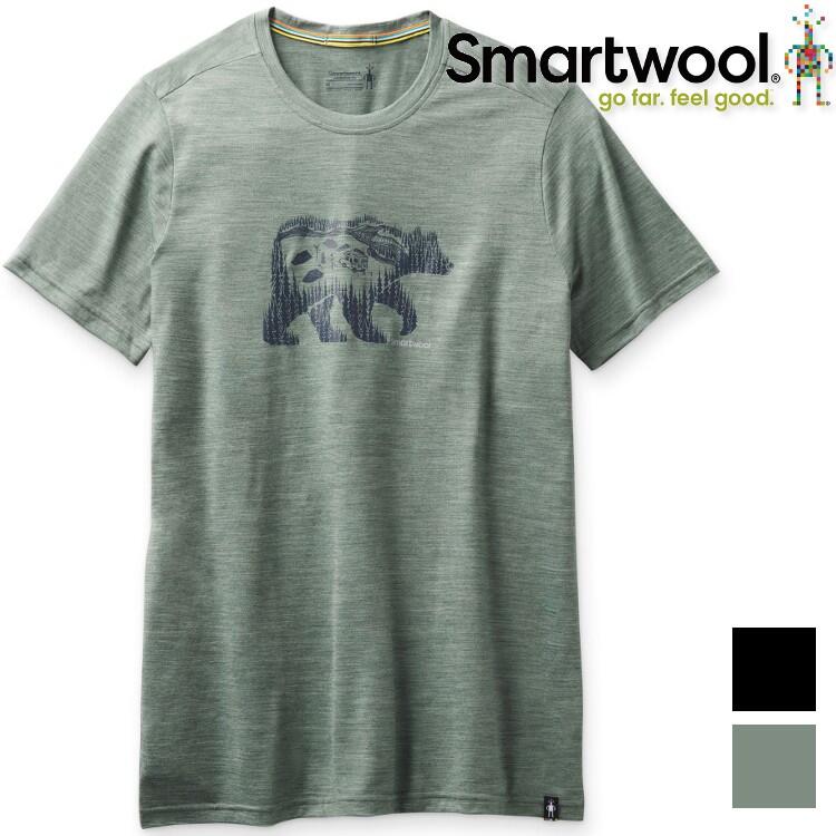 Smartwool 男款短袖羊毛衣 Merino Sport 150 塗鴉Tee SW015158 野營與熊