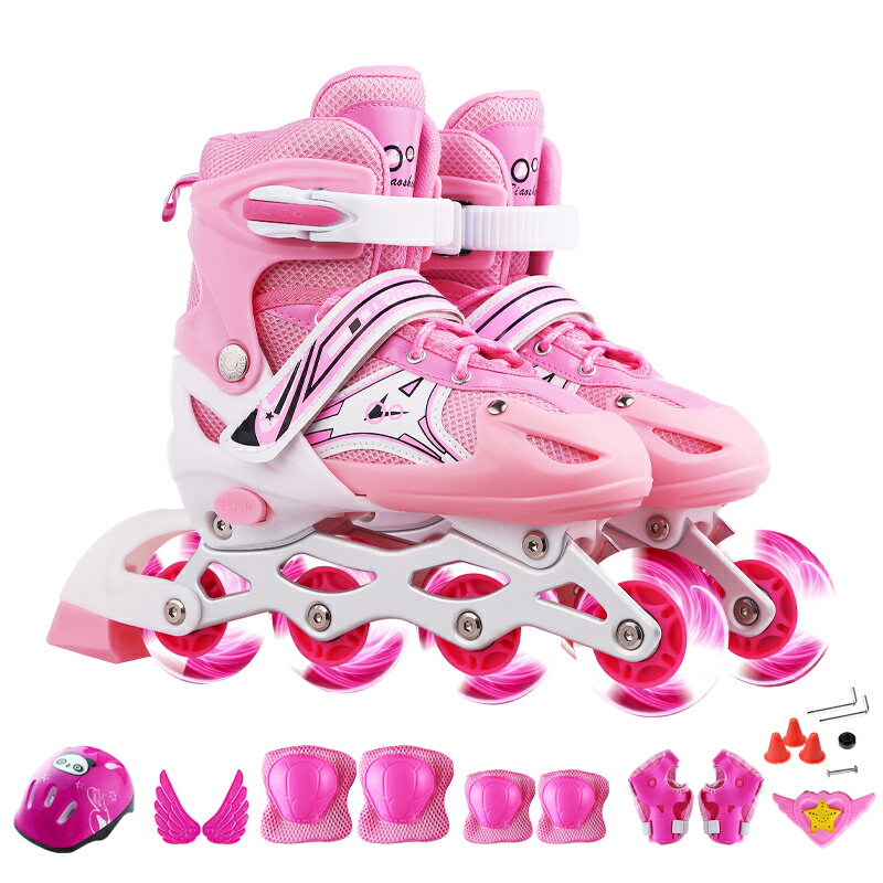 溜冰鞋兒童全套裝3-5-6-8-10歲旱冰直排輪滑可調男女童成人初學者 小山好物嚴選