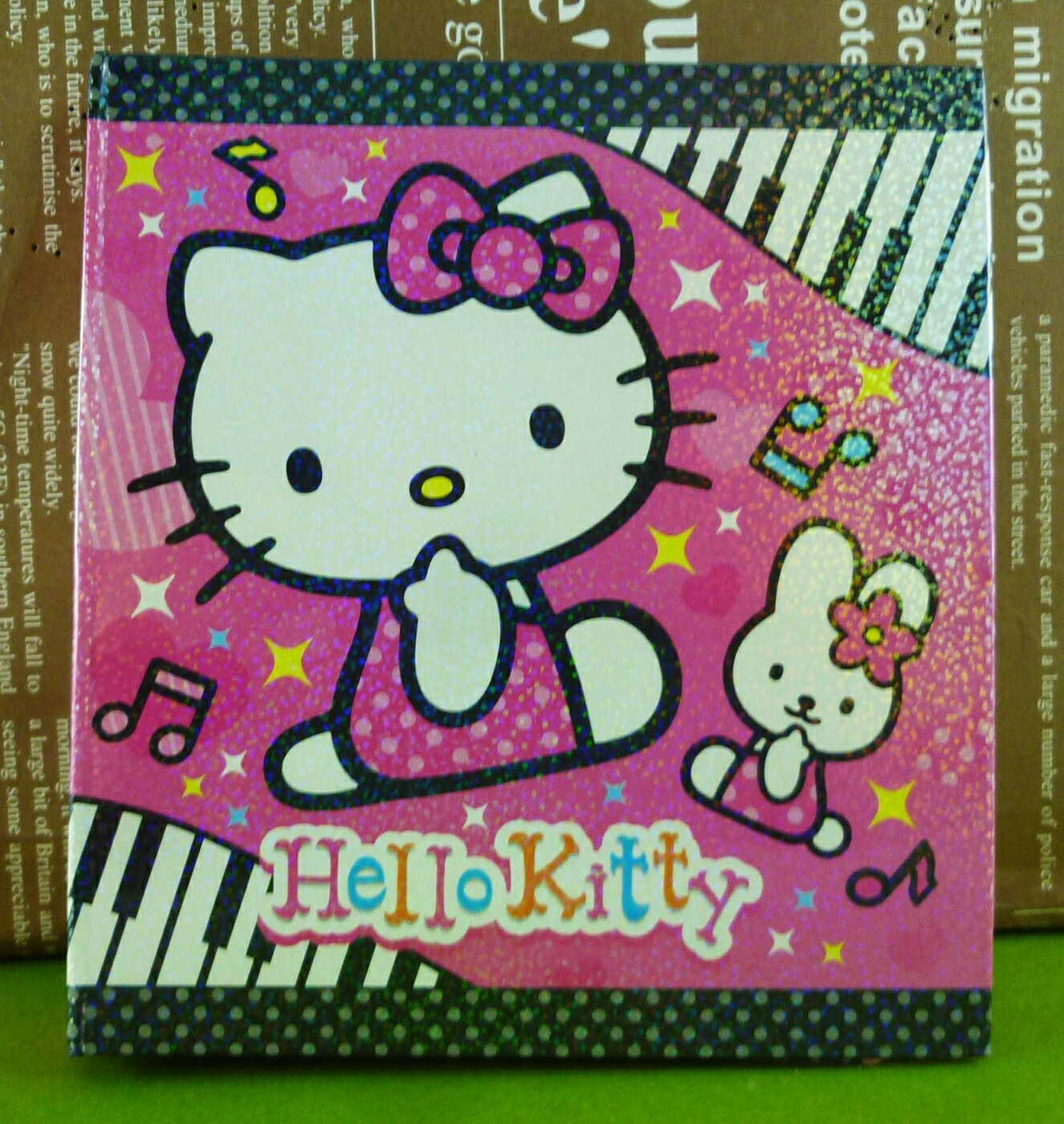 【震撼精品百貨】Hello Kitty 凱蒂貓 六孔記事本 粉音樂【共1款】 震撼日式精品百貨