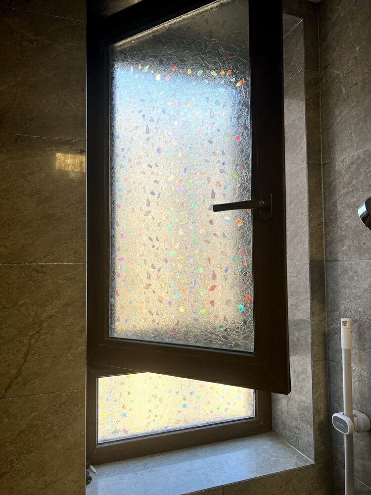 索樂特防窺視透光防偷窺窗貼衛生間廚房窗戶3d鐳射鵝卵石玻璃貼紙