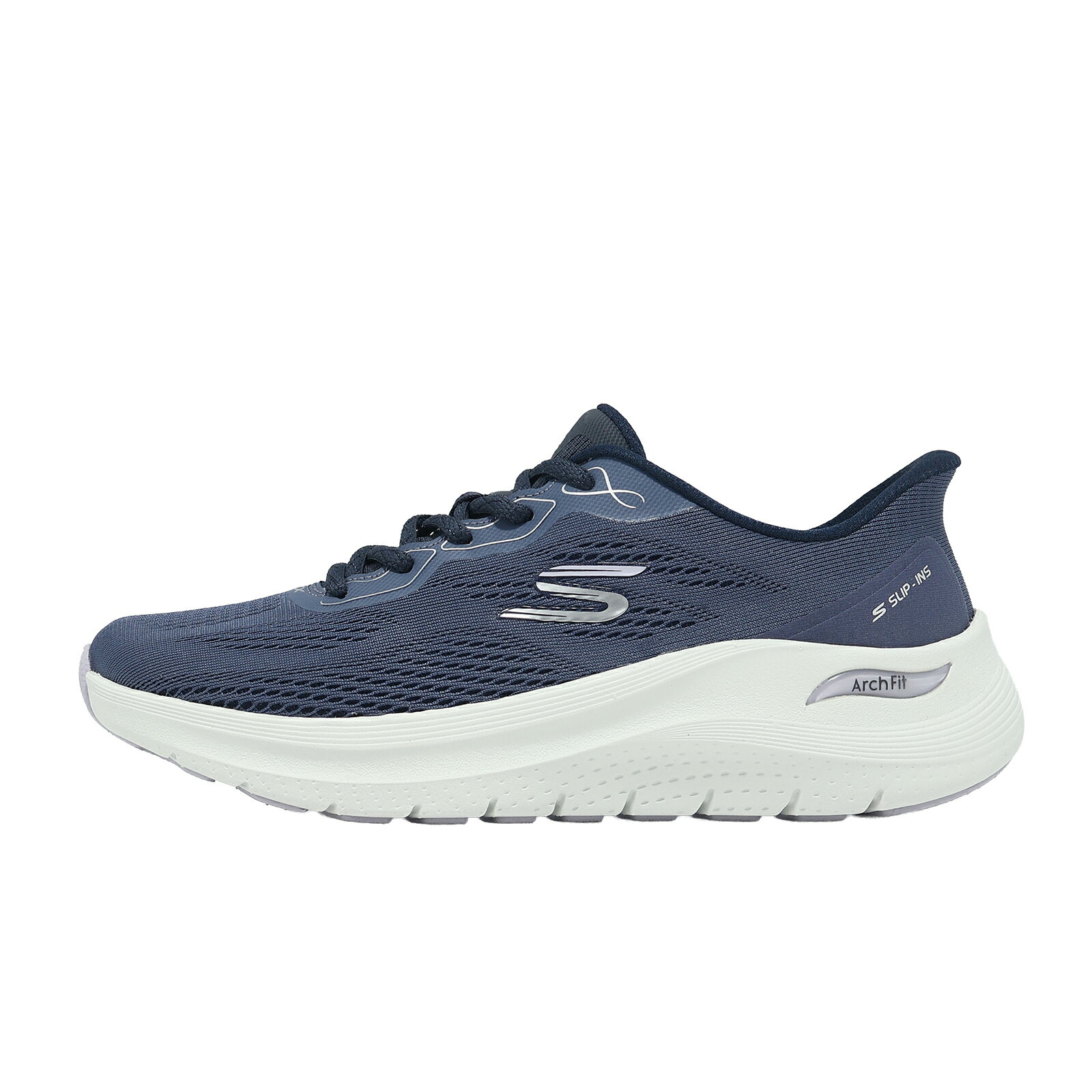 Skechers 休閒鞋 Arch Fit 2.0 Slip-Ins 寬楦 女鞋 藍 厚底 緩衝 150338WNVY