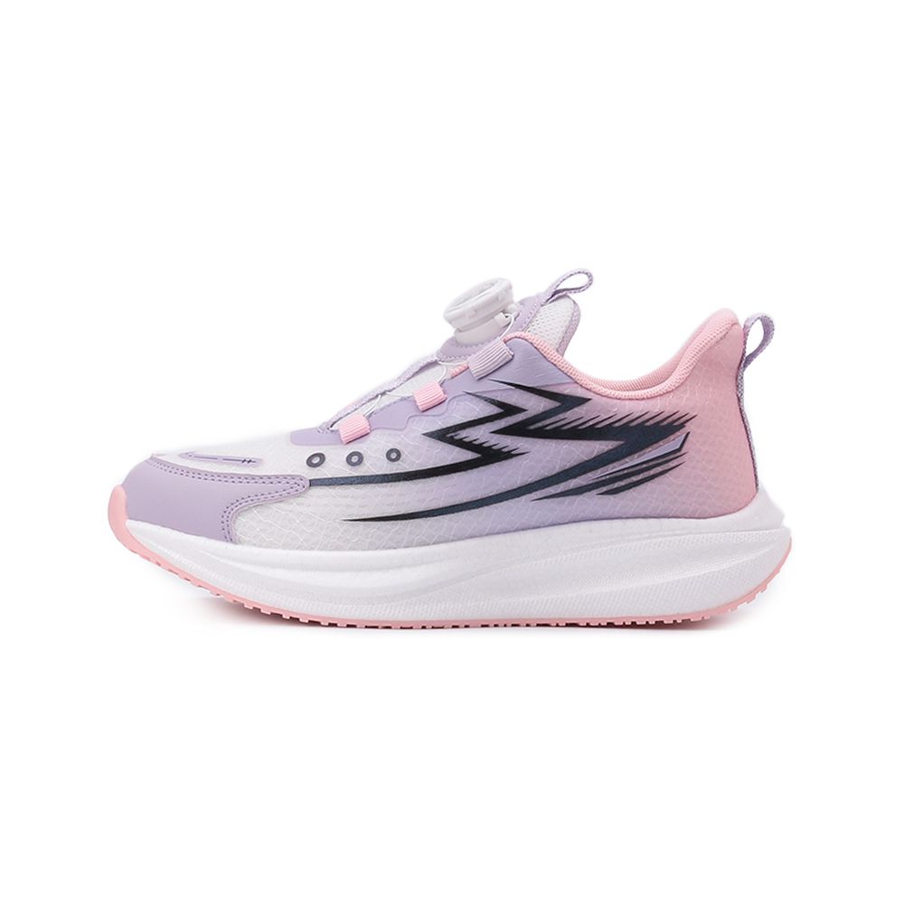 COMBAT 輕量旋鈕透氣運動鞋 粉紫 大童鞋