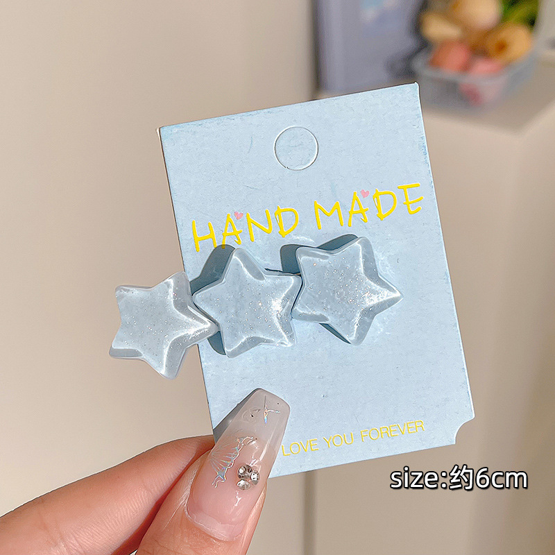 【台灣現貨】時尚配件 髮飾 髮夾 鯊魚夾 大嘴夾 邊夾  可愛雲朵星星髮夾多巴胺少女髮卡批擺攤賣 鴨嘴夾側邊夾y2k頭飾夾 0