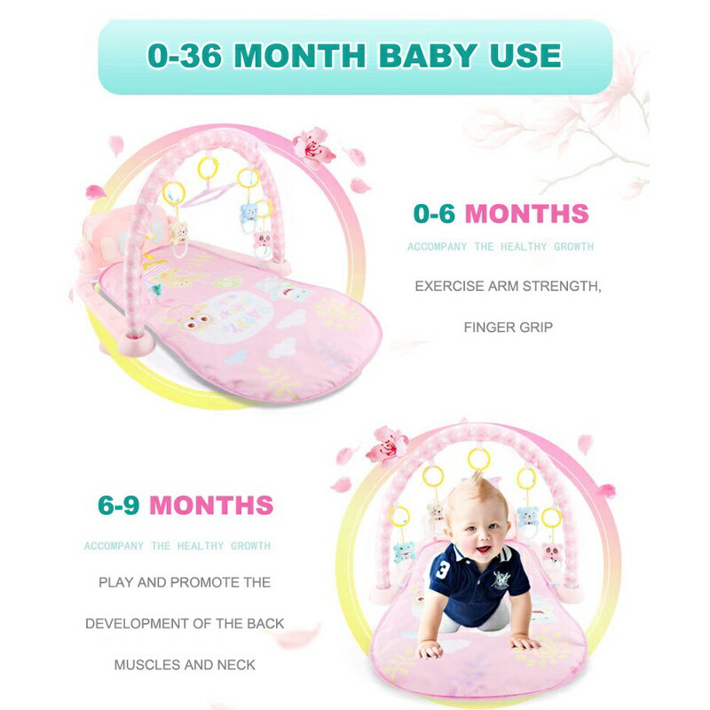 健身框男孩和女孩爬行遊戲毯拼圖多功能圍欄爬行墊啟蒙 2