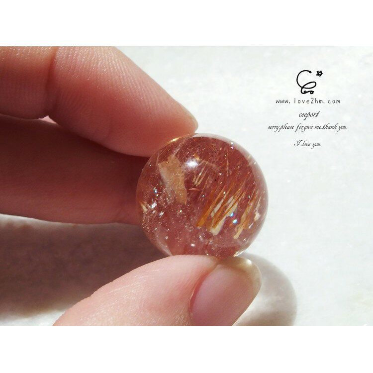 水晶球-超七草莓晶 3129/草莓晶 /水晶飾品/ [晶晶工坊-love2hm]