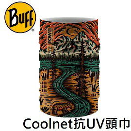 [ Buff ] Coolnet抗UV頭巾 溪湖流水 / UPF50 POW聯名 吸濕排汗 環保材質 / BF132042-555
