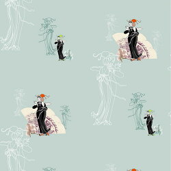 Elli Popp / Just around Midnight / P136-02 壁紙 (訂貨單位52cm×10m/卷)
