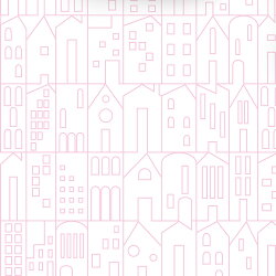 Jill Malek / My House Pink 壁紙 (訂貨單位68.5cm×460cm/卷)
