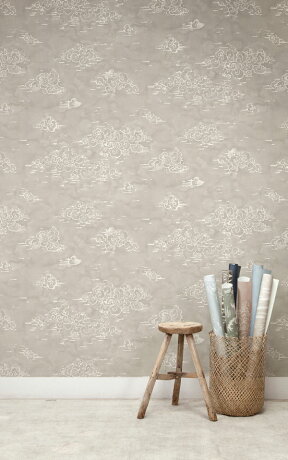 灰色壁紙日式和風雲彩紋壁紙quercus Co 澳大利亞進口壁紙the Suketchi Collection Halcyon Mouse Grey Wphlc 185 壁紙屋本舖 Rakuten樂天市場