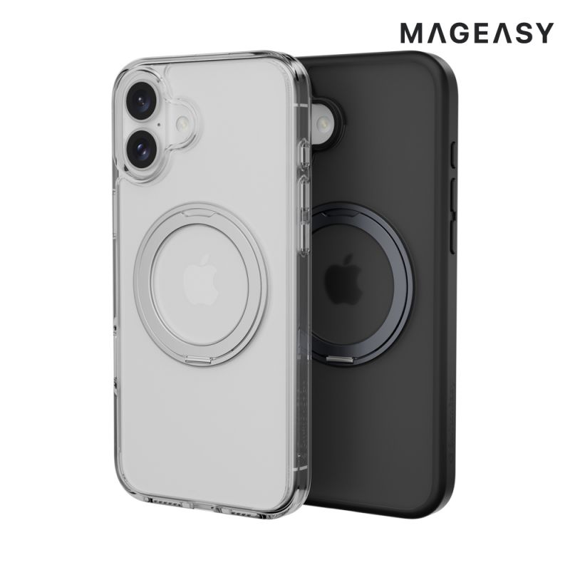 MAGEASY Apple 蘋果 iPhone 16 6.1吋 / 16 Plus 6.7吋 MagStand 360 M 磁吸旋轉支架防摔手機殼 保護殼 保護套 防摔殼 磁吸殼 軍規防摔認證 MagSafe