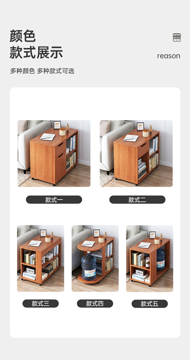 邊幾帶輪移動茶幾家用小戶型臥室床邊桌沙發邊柜簡易儲物小桌子 8