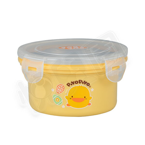 Piyo 黃色小鴨 不鏽鋼雙層隔熱密封圓餐盒400ml【悅兒園婦幼生活館】