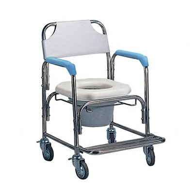 不鏽鋼洗澡椅便器椅(軟墊座)YH125