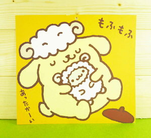 【震撼精品百貨】Pom Pom Purin 布丁狗 雙面卡片-綿羊圖案/橘色底 震撼日式精品百貨