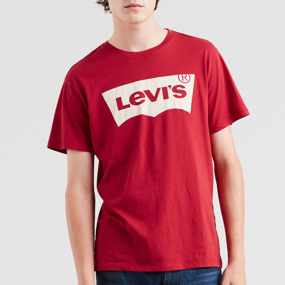 Levi's T恤 短袖 純棉 男裝 LOGO款 T恤 短袖 短T-Shirt 圓領 純棉 L30141 紅色(現貨)▶指定Outlet商品5折起☆現貨