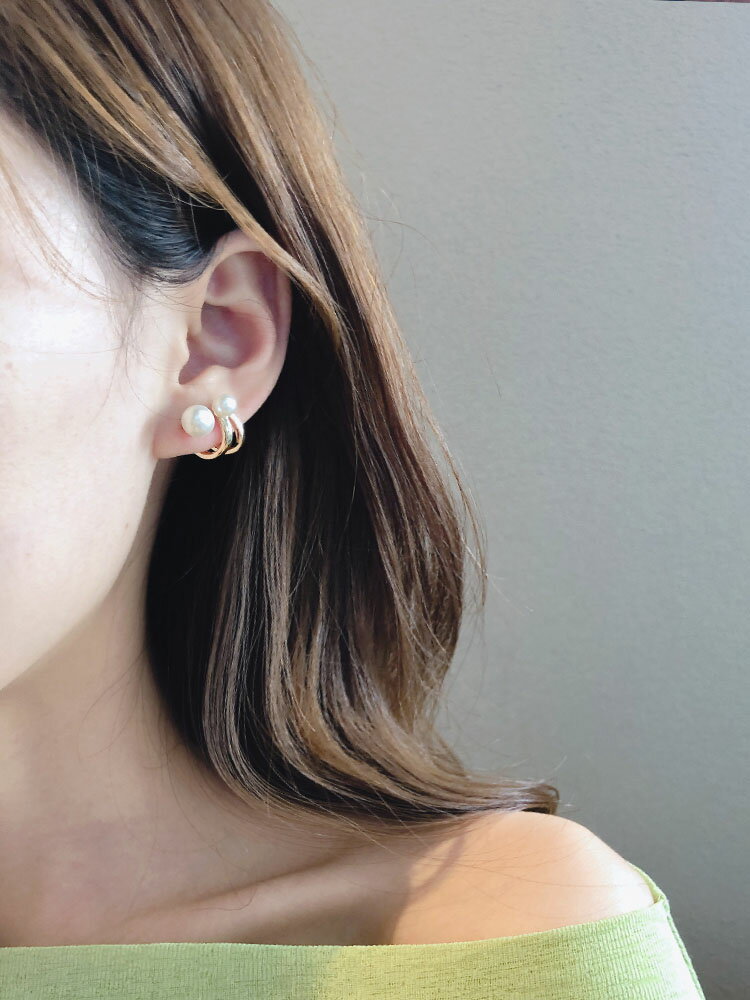 設計感耳環韓國氣質法式網紅耳墜新款潮小眾一款兩戴珍珠耳釘1入