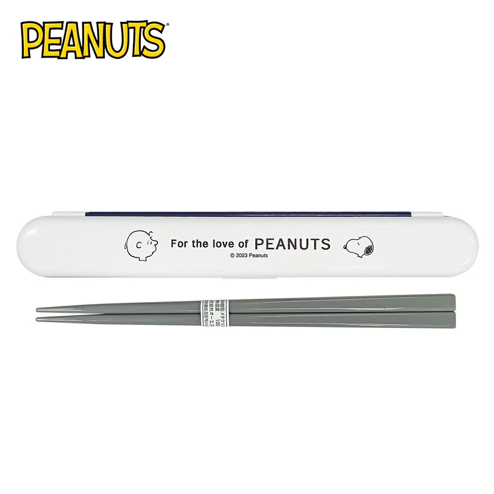 【日本正版】史努比 環保筷 日本製 附收納盒 18cm 筷子 環保餐具 Snoopy PEANUTS - 141162